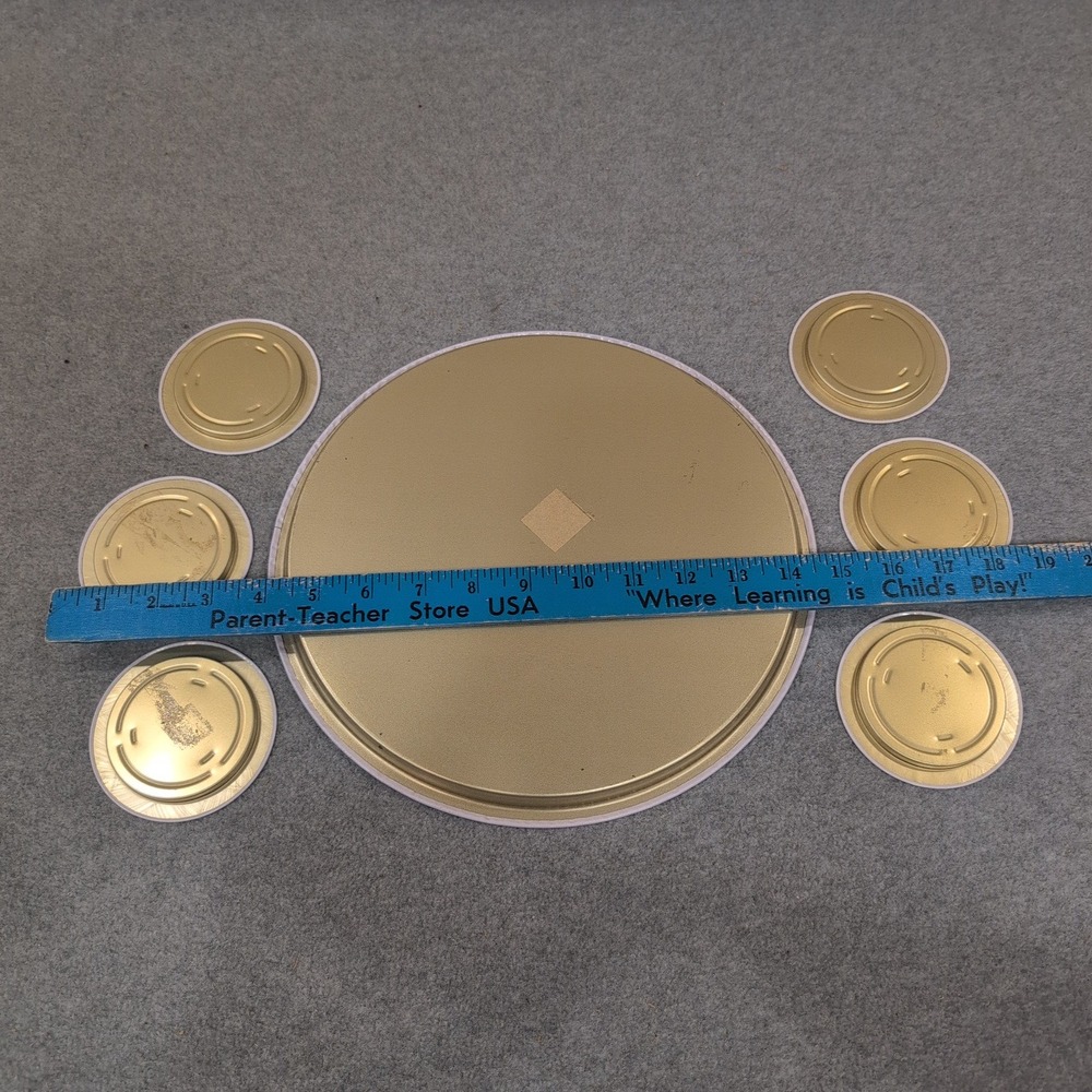 Vintage Alaska State Map Metal Serving Tray and Coaster Set Forget-Me-Not 7pc - Picture 5 of 5